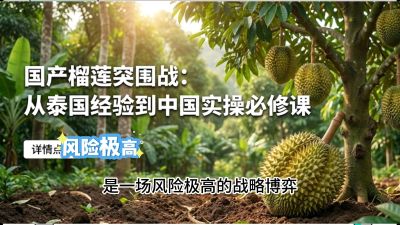 第一节：榴莲突围战：选址决策指南，告别赌运气，用硬指标圈定&ldquo;优生，课程：《国产榴莲突围战：从泰国经验到中国实操的8堂必修课（高阶实战版）》