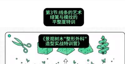 第03节：线条的艺术&mdash;&mdash;绿篱与模纹的平整度特训，课程：《景观树木&ldquo;整形外科&rdquo;造型实战特训营》#识农AI